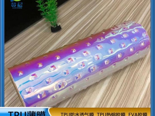 镭射TPU彩虹膜 大棱型幻彩膜 各种纹路 工厂直销 功能薄膜
